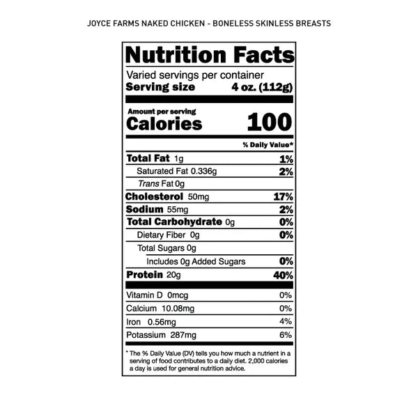 Boneless Skinless Chicken Breasts (14 pcs per 1 pack, 5 lbs total)