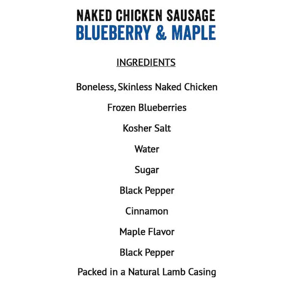 Blueberry Maple Chicken Sausages (2 packs of (8) 2 oz. links)